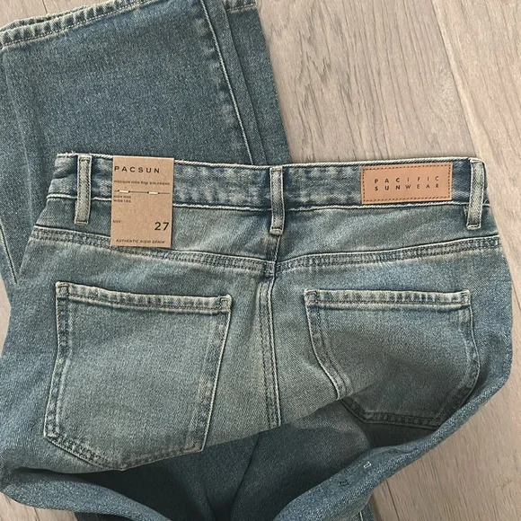 Pacsun Madison High Waisted Girlfriend Jeans Medium Indigo - Picture 6 of 8